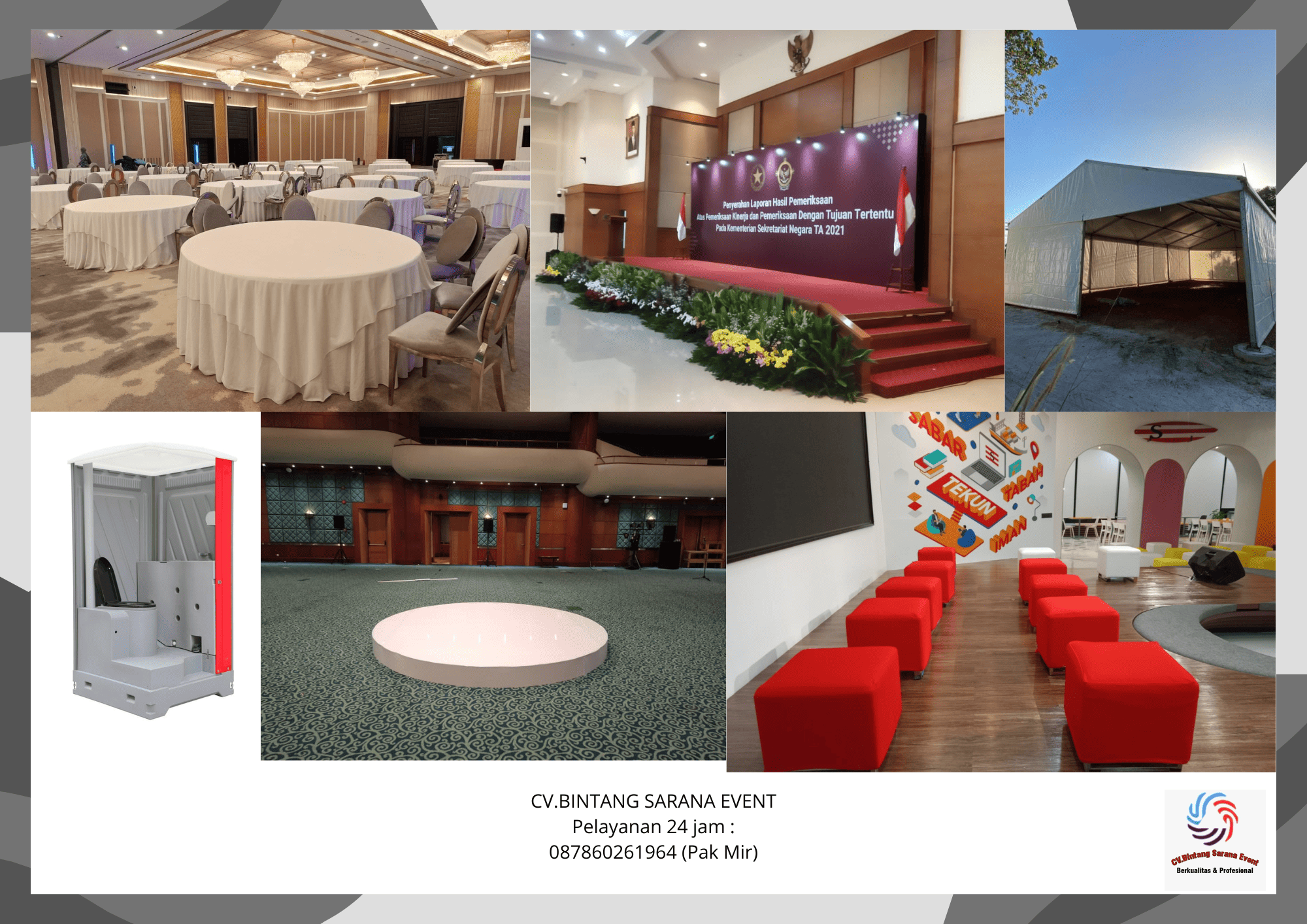 Jasa Sewa Tenda Roder Alat pesta Toilet Portable Jakarta